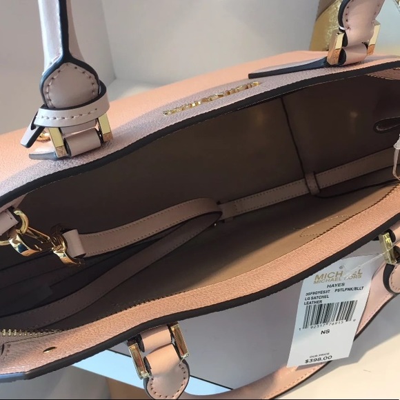 Michael Kors Hayes pink large satchel leather bag - Picture 6 of 7